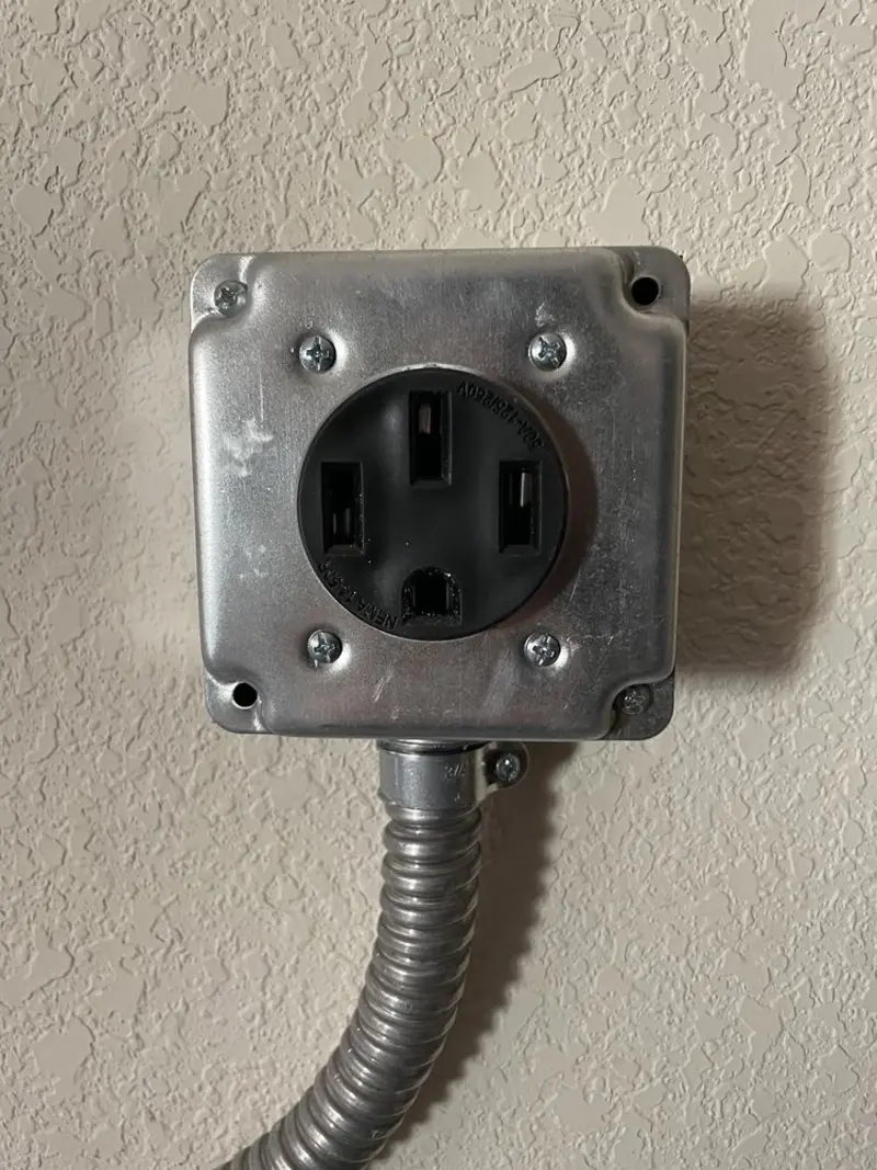 NEMA 14-50 outlet installed for Smart Home Electrical in Casco